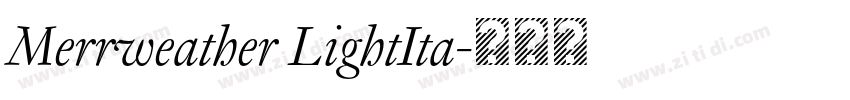 Merrweather LightIta字体转换